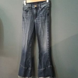 Sanctuary Denim Los Angeles Connector Kick Crop Distressed Jeans 24